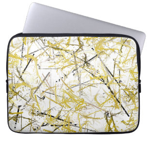 Capa Para Notebook Escrivores de abstrato - Mostarda e Castanha