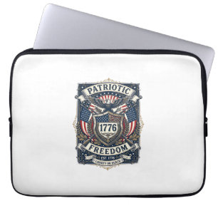 Capa Para Notebook Escudo de Batalha Patriótico 1776 Símbolo Inspirad