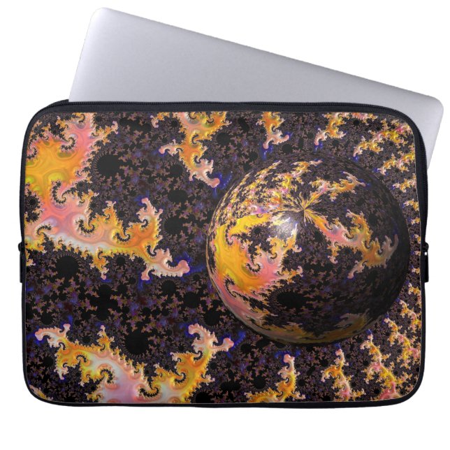 Capa Para Notebook Esfera de Tempestade Fractal (Frente)