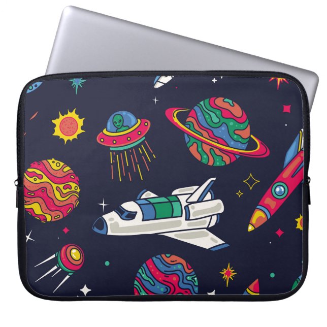 Capa Para Notebook Espachante em um padrão perfeito de Galáxia. Fundo (Frente)
