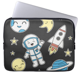 Capa Para Notebook Espaço Adventure Cartoon - Design de Bolsa de lapt