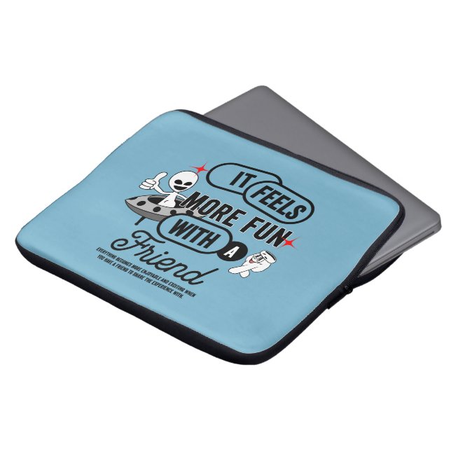 Capa Para Notebook Espaço dos Amigos Galácticos | 33.02cm Laptop Slee (Frente Topo)