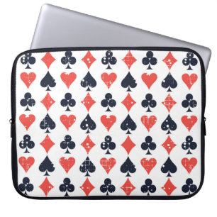 Capa Para Notebook Espada, diamante, coração, padrão do clube