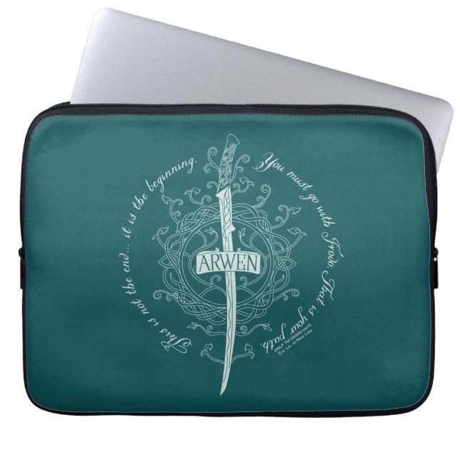 Capa Para Notebook Espada Élfica ARWEN™ Citação (Frente)