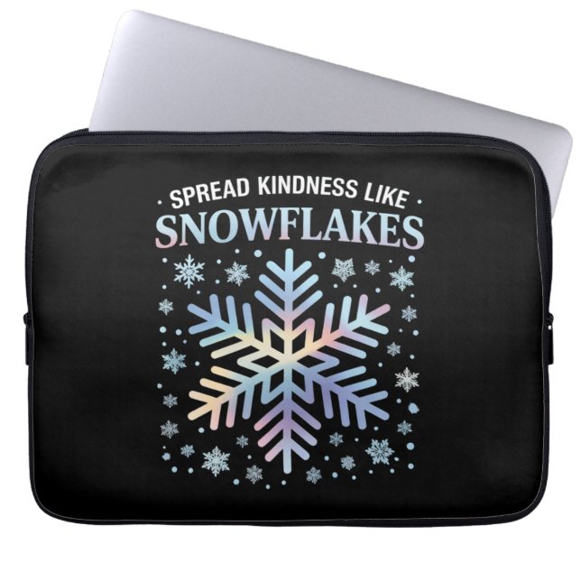 Capa Para Notebook Espalhe Bondade Como Flocos de Neve Natal Professo (Frente)