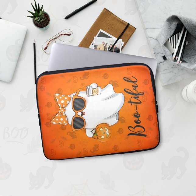 Capa Para Notebook Especiaria Ghost Pumpkin do Halloween Bonita Perso (Criador carregado)