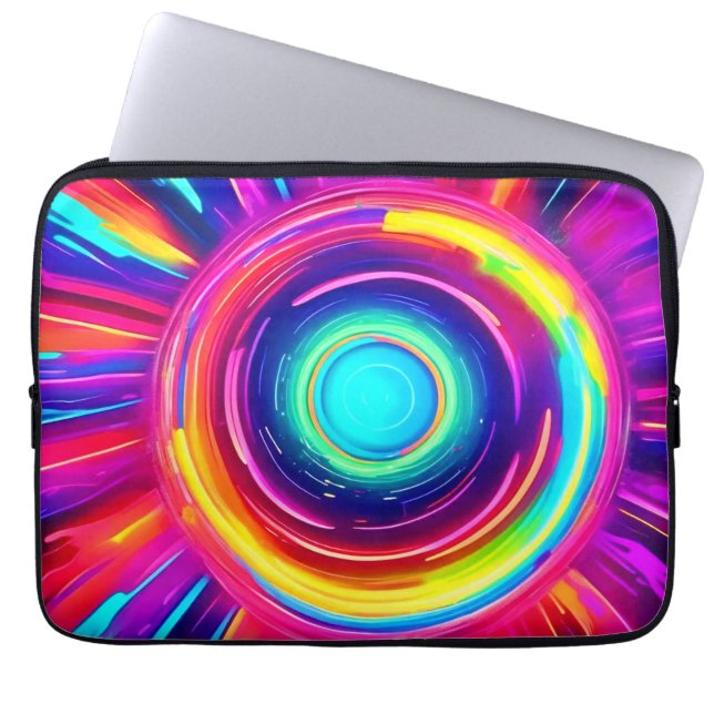 Capa Para Notebook Espectro Circular: Uma Exploração Vibrante de Cor (Frente)
