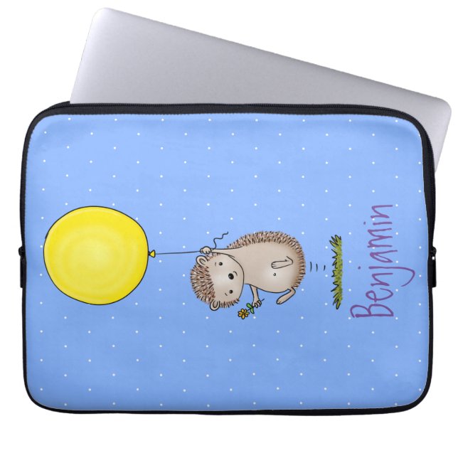 Capa Para Notebook Espelho de ouriço e desenho de balão (Frente)