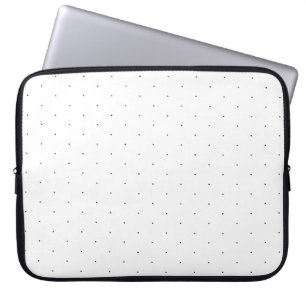 Capa Para Notebook Espetáculo elegante de bolinhas brancas e brancas