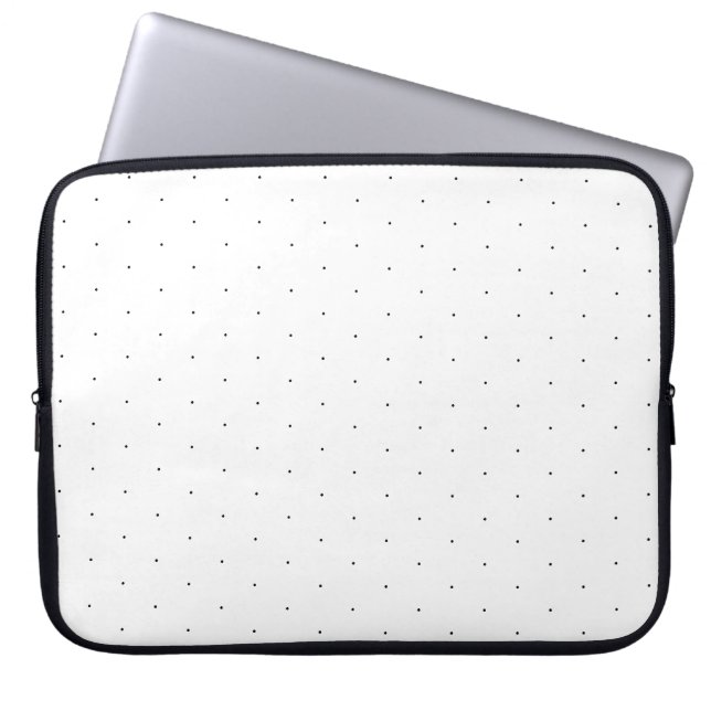 Capa Para Notebook Espetáculo elegante de bolinhas brancas e brancas, (Frente)