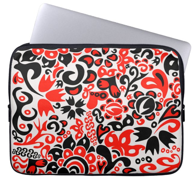 Capa Para Notebook Espetáculo floral de arte popular ucraniana (Frente)