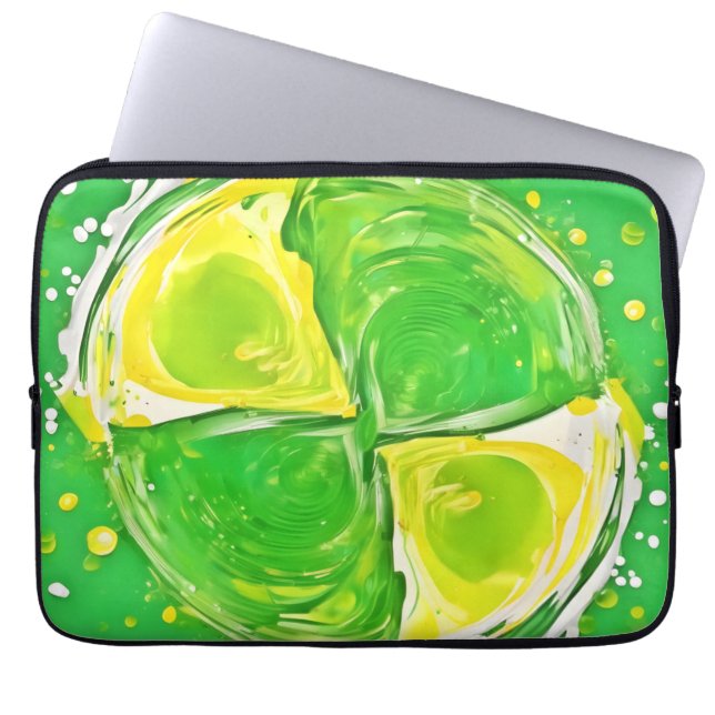 Capa Para Notebook Espiral Verde Lima (Frente)