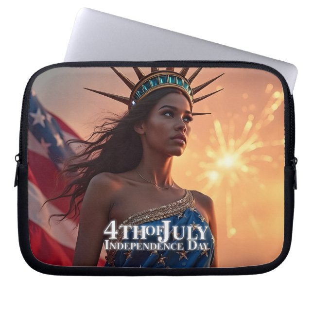 Capa Para Notebook Esplêndido Design de 4 de Julho - Fogos de Artifíc (Frente)