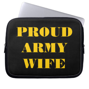 Capa Para Notebook Esposa do Exército de bolsa de laptop Orgulhosa