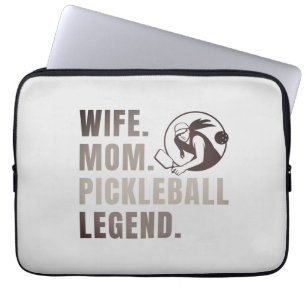 Capa Para Notebook Esposa Mamãe Pickleball Legenda - Vintage Engraçad