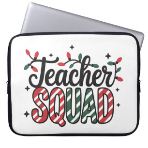 Capa Para Notebook Esquadrão de Professores de Natal Divertido Merry
