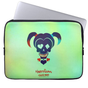 Capa Para Notebook Esquadrão Suicida   Ícone da cabeça de Harley Q