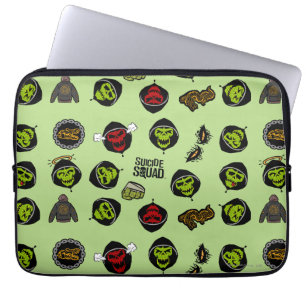 Capa Para Notebook Esquadrão Suicida   Padrão de Emoji Croc da Kill