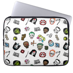 Capa Para Notebook Esquadrão Suicida   Padrão Emoji Esquadrão Suic