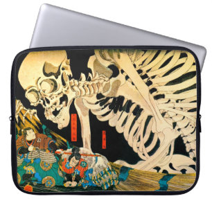 Capa Para Notebook Esqueleto convocado por Witch Kuniyoshi Fine Art