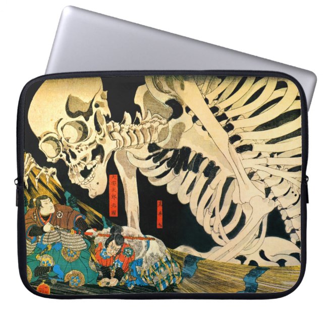 Capa Para Notebook Esqueleto convocado por Witch Kuniyoshi Fine Art (Frente)