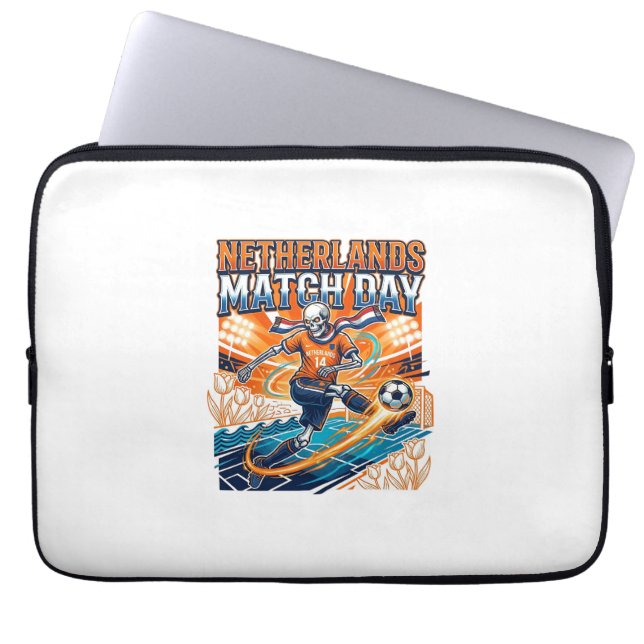 Capa Para Notebook Esqueleto de Dia de Partida da Holanda Striker Nat (Frente)