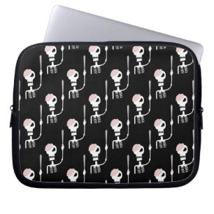 Capa Para Notebook Esqueleto de Halloween com espada