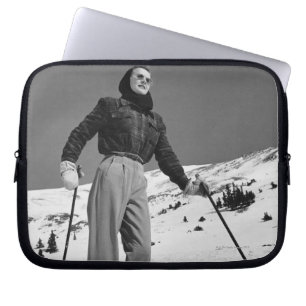 Capa Para Notebook Esquiador da mulher