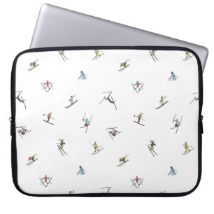 Capa Para Notebook Esquiadores De Inverno Em Ação