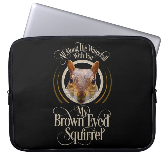 Capa Para Notebook Esquilo Brown Eyed - amante engraçado de esquilo (Frente)