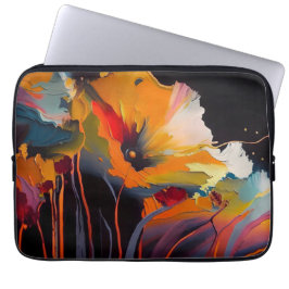 Capa Para Notebook Essence Of The Garden – Abstract Floral Expression