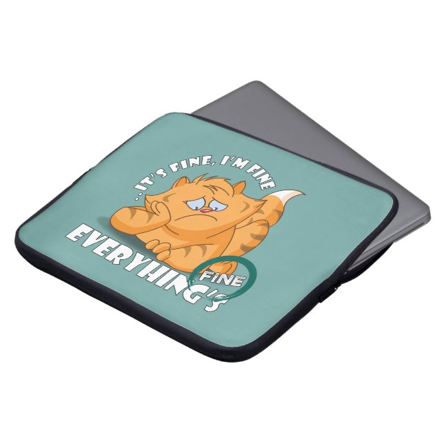 Capa Para Notebook Está tudo bem, estou bem. | 15" (Frente Topo)