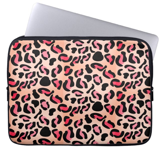 Capa Para Notebook Estampa Animal de Padrão de Leopardo Moderno (Frente)