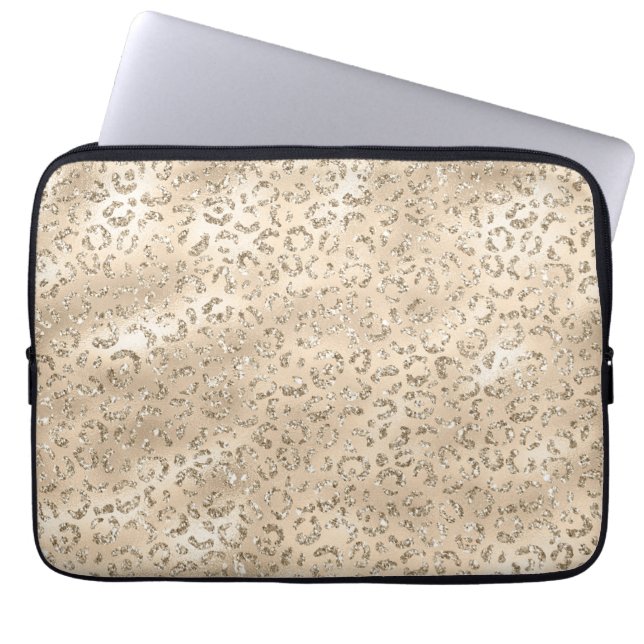 Capa Para Notebook Estampa de Pele de Leopardo Guepardo Marrom Animal (Frente)