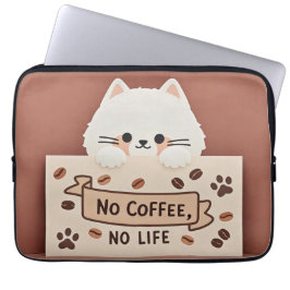 Capa Para Notebook Estampas de pata de gato e feijão-de-café