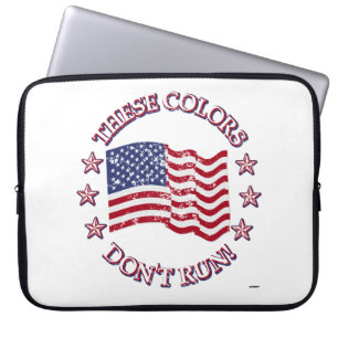 Capa Para Notebook Estas cores não correm! Bandeira e estrelas americ