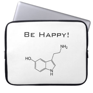 Capa Para Notebook Esteja feliz! A bolsa de laptop da serotonina