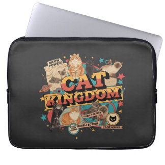 Capa Para Notebook Estética do Reino Retro dos Gatos - Vintage dos an