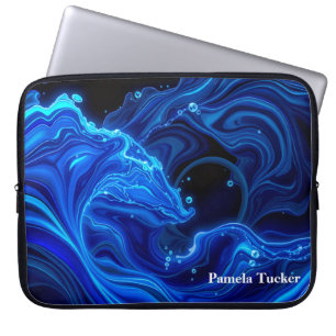 Capa Para Notebook Estética Neon Wave Synthwave Grande