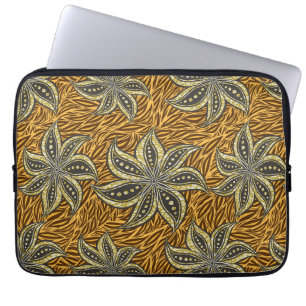 Capa Para Notebook Estilo de Batik Floral Abstrato africano