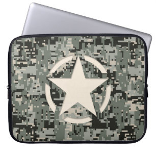 Capa Para Notebook Estilo de Estêncil Estrela Camuflagem Digital Khak