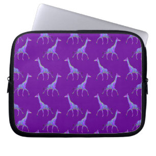 Capa Para Notebook Estilo de Hippie Roxo Girafa