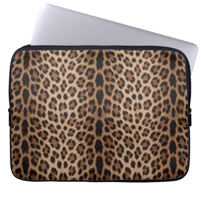 Capa Para Notebook 🐆 Estilo de Moda de Luxo com Impressão de Leopard (Frente)