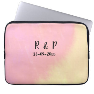 Capa Para Notebook estilo de texto minimalista simples branco casamen