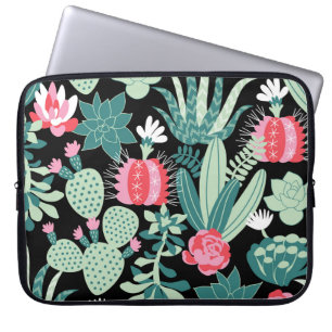 Capa Para Notebook Estilo Escandinavo Suculenta Padrão Invisível