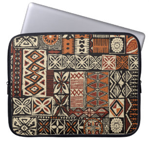 Capa Para Notebook estilo havaiano tapa tecido abstrato patchwo triba