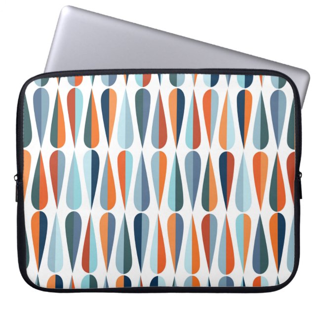 Capa Para Notebook estilo moderno do meio século retrô de padrão sem  (Frente)