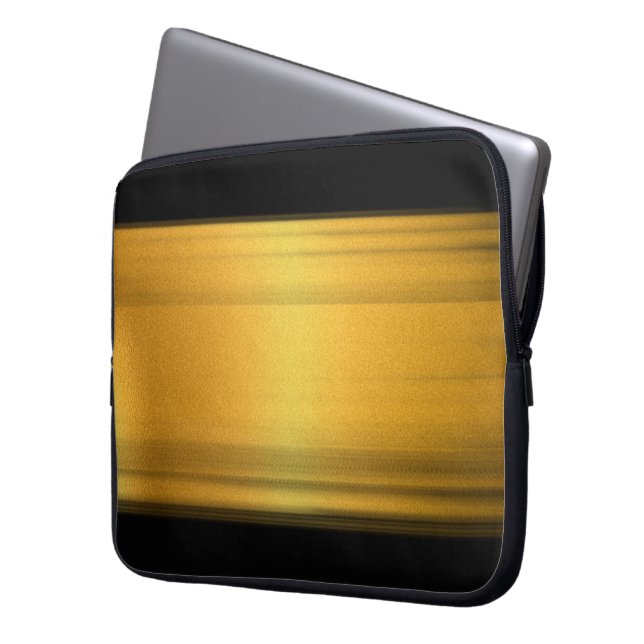 Capa Para Notebook Estilo Premium Black Gold Tech (Frente Esquerda)