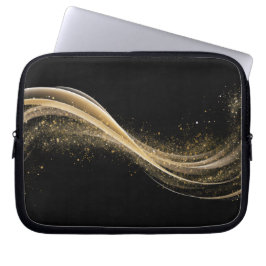 Capa Para Notebook Estilo Premium Preto Dourado Tech