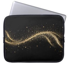 Capa Para Notebook Estilo Premium Preto Dourado Tech